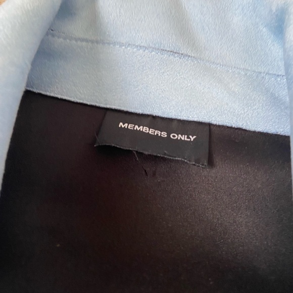 Members Only Blue Faux Leather Jacket - Picture 3 of 5